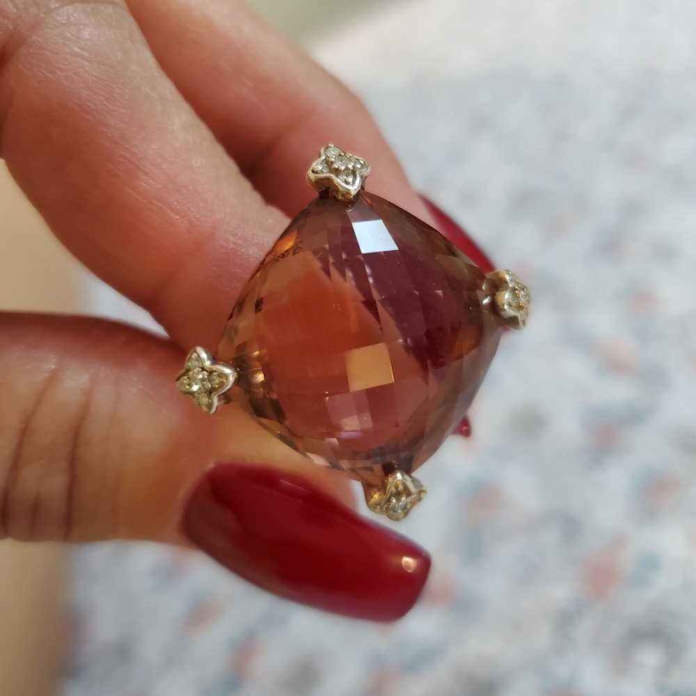 SOLD❣️David Yurman-  Morganite & Diamond Ring - Picture 3 of 9